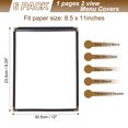 thumbnail image 2 of Unique Bargains 8.5 x 11 Inch Restaurant Menu Covers 1 Page 2 View Cafe Menus Holder Folder Book Black 6 Pack, 2 of 7