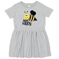 thumbnail image 3 of Inktastic Bee Happy Girls Toddler Dress, 3 of 5