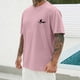 thumbnail image 5 of Camisetas de Manga Larga para Hombre Impresión de Algodón Cuello Redondo Moda Casual Camiseta de Manga Corta, Top de Verano Suave, 5 of 6