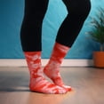 thumbnail image 2 of BambooMN Women's Bamboo Tie Dye Crew Socks - Red - Extra Large - 2 pairs, 2 of 4