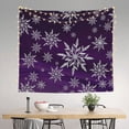 thumbnail image 2 of Xecao Snowflake Gradient Purple patten Tapestry 60x51 Inches Wall Hanging Poster Tapestry for Living Room Bedroom Home Decor, 2 of 6