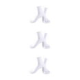 thumbnail image 1 of relayinert Soft Five Toe Socks Stretchable Cotton High Crew Socks Athletic Solid Socks White 3Set, 1 of 6