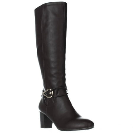 KS35 - Womens Gaffar Knee High Dress Boots - Brown - Walmart.com