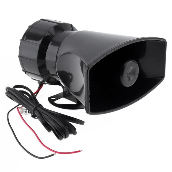 2X Alarma de Advertencia para Coche, CamióN, 7 Sonidos, Altavoz de Alarma Fuerte, Sirena de 12V, Bocina de Aire, MegáFono, PolicíA, Bomberos, Bocina de Coche 110DB