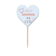 thumbnail image 1 of Marca Nanchang Etiqueta del corazón de la bandera del palillo de dientes, 1 of 3