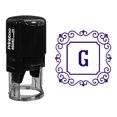 thumbnail image 1 of Printtoo G Alphabet Monogram Initial Square Swirl Border R-40 Self Inking Rubber Stamp Office Stationary, 1 of 3
