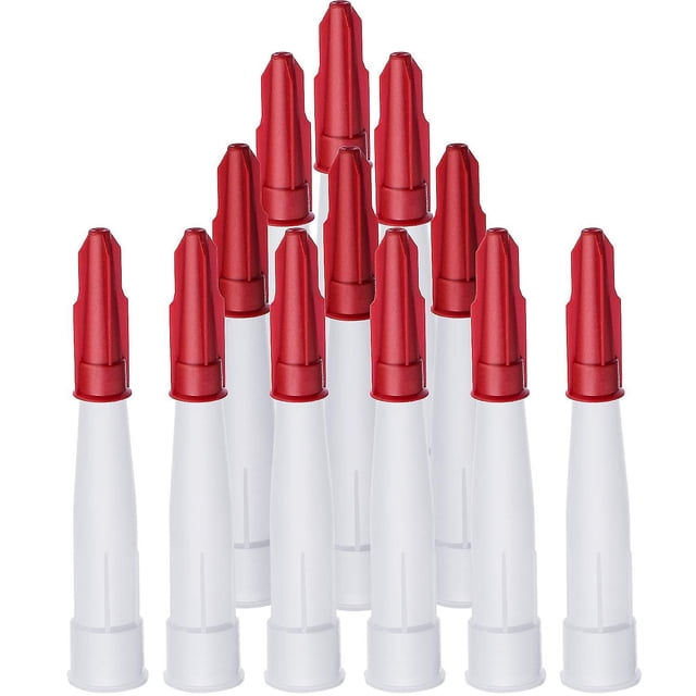 12 Groupes Embouts de Buse de Calfeutrage, Buses de Calfeutrage, Embouts Applicateurs en silicone Refermables, Blanc+rouge
