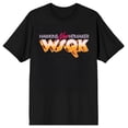 thumbnail image 6 of Stranger Things 5 Hawkins Hitmaker WSQK Adult Black Crew Neck Short Sleeve T-shirt-Medium, 6 of 7
