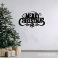 thumbnail image 2 of C-CRAFT Merry Christmas LED Metal Sign, Unique Wall Art for Home Decor and Gift Idea, 2 of 5