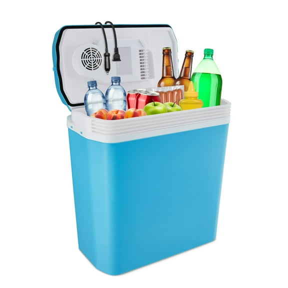 Ivation 24L Portable Thermoelectric Cooler and Warmer, Aqua Blue
