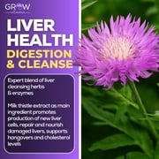 Grow Vitamin Liver Cleanse Detox & Repair - Herbal Supplement with Milk Thistle, Dandelion, Turmeric, Artichoke