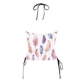thumbnail image 7 of idosla Womens Swim Tankini Tops High Neck Bathing Suit Slim Fit Swim Tops UPF 50+ Tummy Control Swimsuits No Bottom (Light Purple, XL), 7 of 7