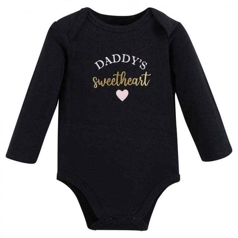 Hudson Baby Girls' Long-Sleeve Bodysuits, 6-9 Months, 100% Cotton Basketball Print - 3 Pack