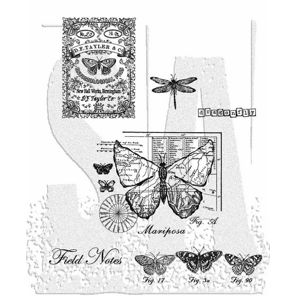 Stampers Anonymous Cling Stamps 7"X8.5"-Classics #17