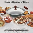 thumbnail image 5 of Futura IL26 Induction Compatible Hard Anodized Flat Bottom Deep Fry Pan / Kadhai with Stainless Steel Lid, 3.75 Liter, 5 of 7