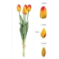 thumbnail image 3 of 18.5'' Artificial Tulip Flowers 10 PCS Faux Real Touch Latex Bouquet Tulips for Home Table Arrangements Gift Office Wedding Party Birthday Garden Restaurant Decoration (Yellow), 3 of 5