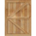 thumbnail image 3 of 21 1/2"W x 56"H TimberCraft Four 5 3/8" Boards Framed Board-n-Batten Shutters w/Z-Bar, Rough Sawn Western Red Cedar (Per Pair), 3 of 13