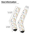 thumbnail image 5 of Daiia Sports Socks Geometric Spots Printed Novelty Crew Socks for Men Women Knee High Socks Cotton Socks Soft & Breathable Support Unisex Socks, 5 of 9