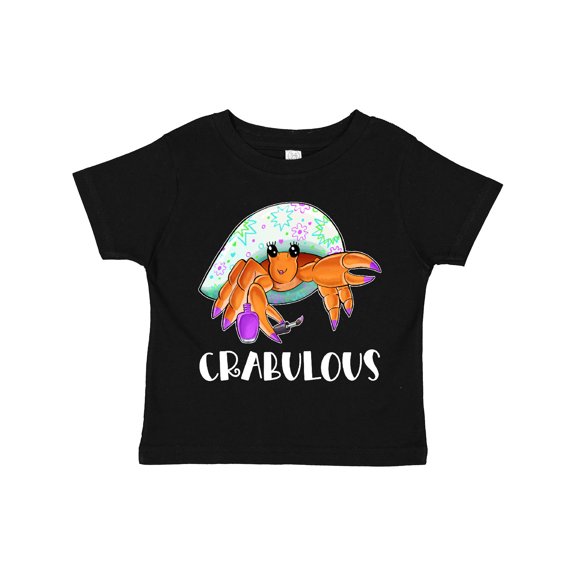 Inktastic Crabulous Cute Hermit Crab with Purple Nail Polish Boys or Girls Toddler T-Shirt