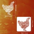 thumbnail image 2 of Chicken Stencil 11.8x11.8inch Rooster with Flowers Grass Drawing Template Hen Rooster Farmhouse Stencil Plastic PET Painting Stencil for Home Farm Furniture Wall Floor Decoration, 2 of 9