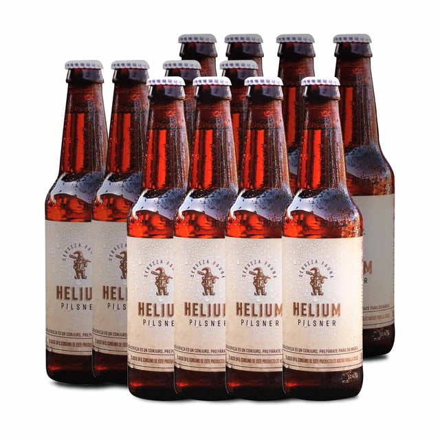 Pack 12 Cerveza Artesanal Helium Pilsner 355ml Fauna Helium Lager, Pilsner