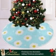 thumbnail image 6 of FMSHPON Summer Chamomile Flower Xmas Christmas Tree Skirt Stand Mat for Holiday Party Decoration Indoor Outdoor 36 inches, 6 of 6