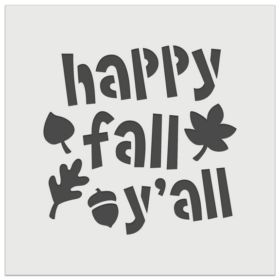 Happy Fall Y'all DIY Cookie Wall Craft Stencil - 5.5 Inch