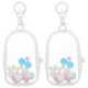 thumbnail image 2 of bolsas transparentes para exhibir figuras, con llavero, para guardar muñecas pequeñas y portátiles, de PVC, para coleccionistas de minifiguras., 2 of 7