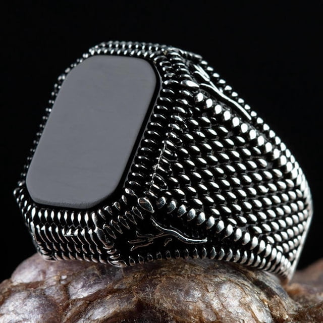 Anillo de piedra de ágata Natural ovalada grande Vintage para hombre, anillo de hormiga de circón rojo amarillo con incrustaciones Retro para mujer, anillo de boda, joyería turca Tan Jianjun unisex