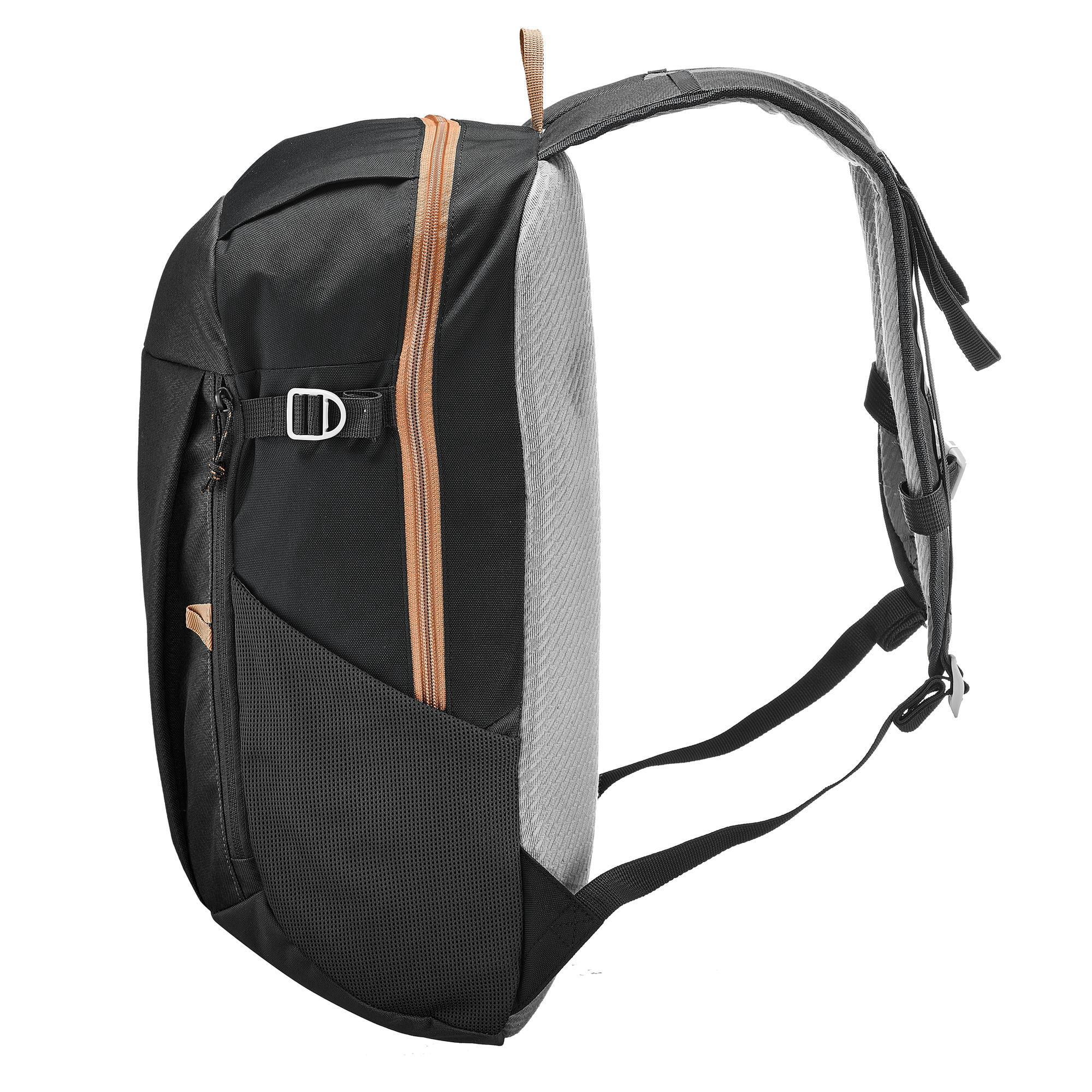 Quechua NH100, 20L Nature Hiking Backpack, Unisex, Black, 10 Year Warranty