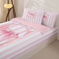 thumbnail image 3 of Manfei Abstract Line Art Zipper Full Size Comforter Sets with Fitted Sheet and 2 Pillowcases,Pink Cute Monogrammed S Zipper Bedding Set,Pink Reversible,4 Pieces, 3 of 7