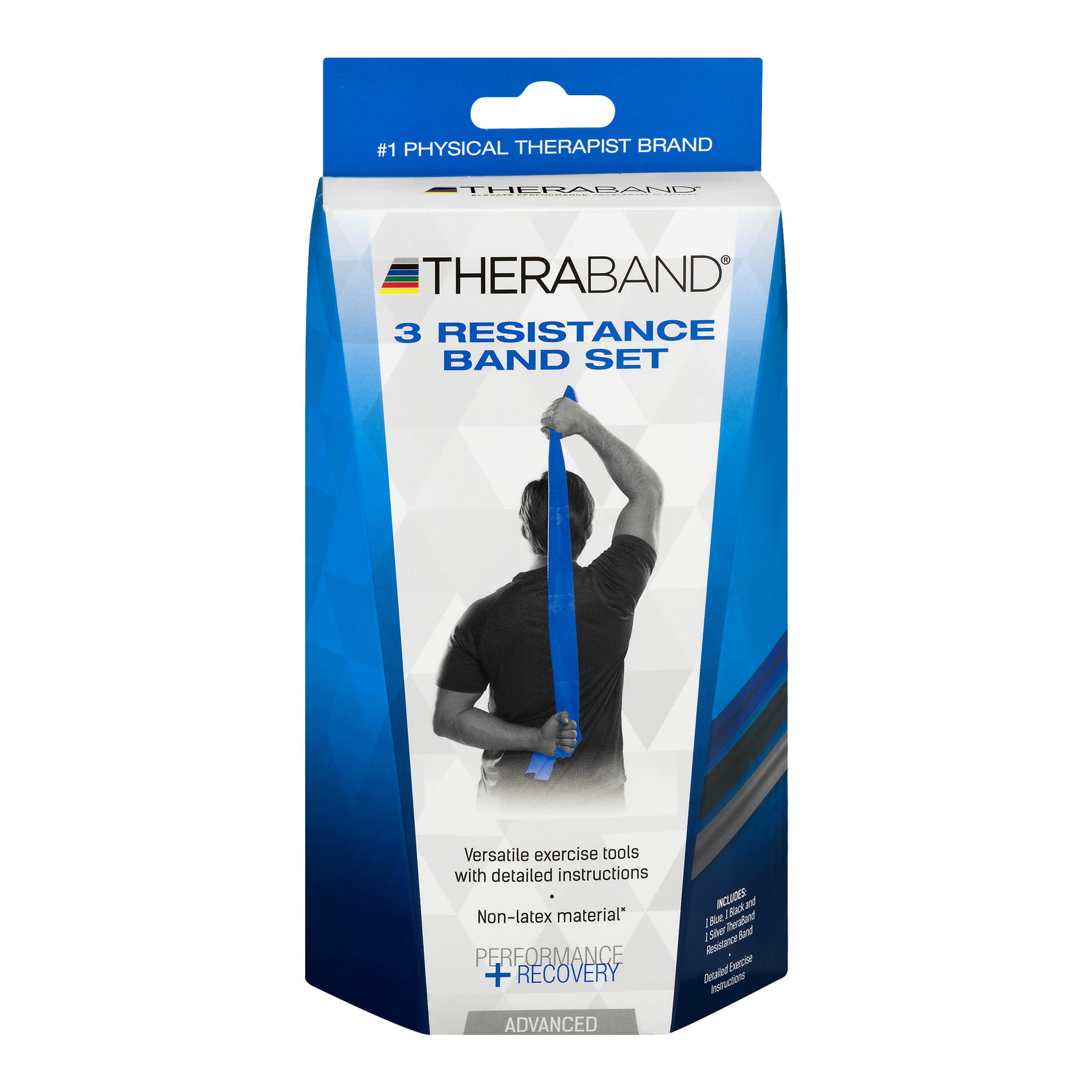 Blue/Black Fitness Training Details about   Thera-Band Heavy Resistance Latex Bands 2 Pack 