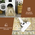 thumbnail image 3 of FairOnly Washable Runner Rug 2' x 6' Elegant Floral Partten Rug Vintage Medallion Carpet for Bedroom Bathroom Hallway, Yellow, 3 of 7