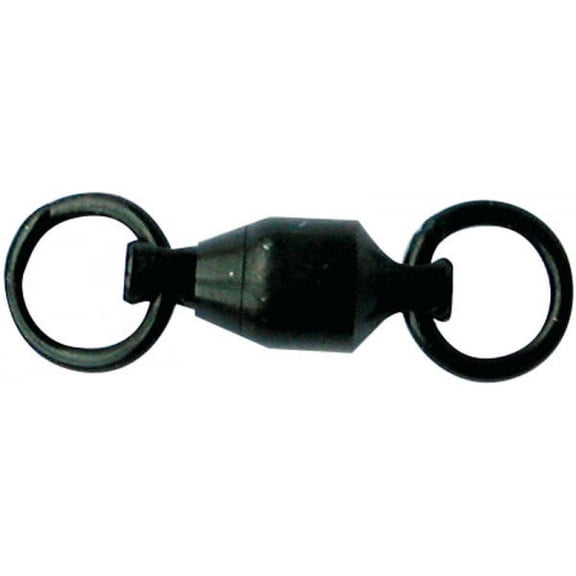 Mustad 77250 Ball Bearing Swivel, 2 Welded Rings - Black