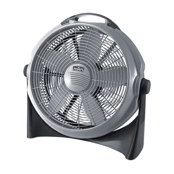 MAN FREAL-2020 High Velocity Floor/Box Fan 20 Inch, 3600 CFM 3-Speed Air Circulator with Adjustable Tilt, Powerful Cooling for Garage, Home, Gym, Shop,Office, Black/Gray