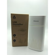 Aromacare Small Humidifier(1L), USB with Rainbow Light, 2 Mist Modes (White)