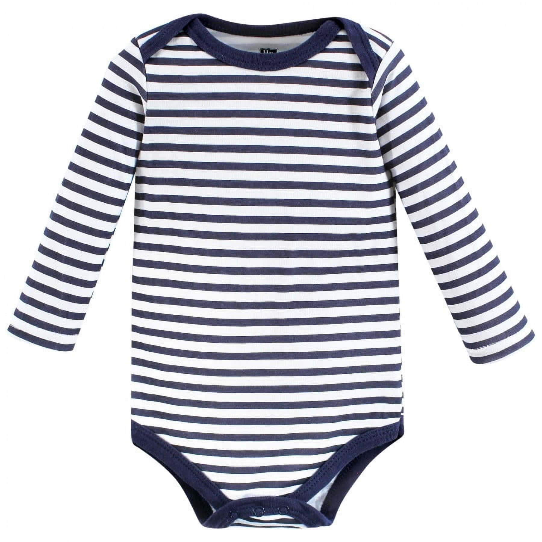 Hudson Baby Cotton Long-Sleeve Bodysuits, 5-Pack, Newborn- 24 Months