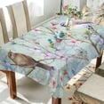 thumbnail image 4 of GZHJMY Bird Flowers Square Tablecloth, Waterproof Stain Wrinkle Resistant Washable Polyester Table Cover for Picnic Dinner Holiday Kitchen Party Decor, 60 x 60 in Home Decor, 4 of 7
