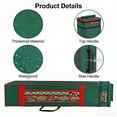 thumbnail image 5 of Cinvoph Christmas Wrapping Paper Organizer Storage Box Heavy Duty Organizer with for Xams Tree Holiday Festiva Ornament Organizing Bag 36"x10" Green, 5 of 6