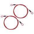 thumbnail image 1 of Uxcell Vinyl Coated Stainless Steel Cable with Loops, Flexible Wire Rope Security Chain Lanyard Lock for Outdoor Lighting Red 1/8" 6.6ft, 1 of 7