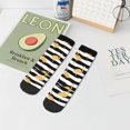 thumbnail image 7 of Fuzoiu Gold Flamingo Print Adult Socks, Crew Moisture-wicking Socks, Unisex Cushion Crew Socks,Casual Sports Ankle Socks, 7 of 7