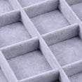 thumbnail image 2 of 5 pc Rectangle Wood Presentation boxes with Velours 24 Compartments Light Steel Blue 24x35.5x3cm, 2 of 2