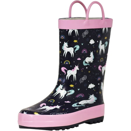 

NORTY Children Girls Unisex Rubber Unicorn Rain Boots 13 Little Kid