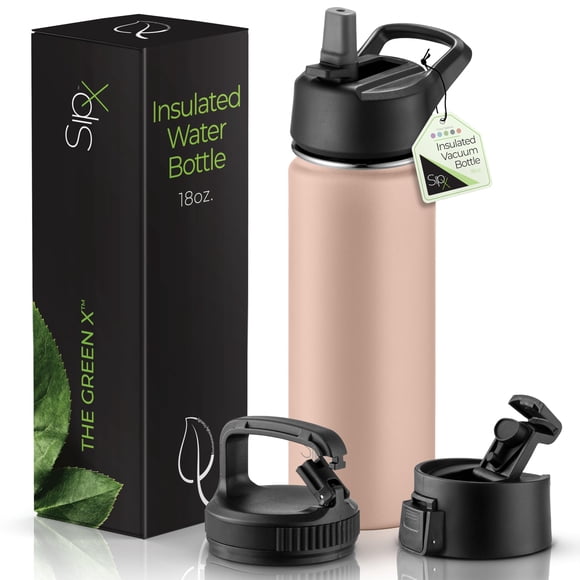 Botella de agua SIPX 532 ml de acero inoxidable a prueba de fugas, rosa