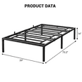 thumbnail image 2 of Metal Platform Bed Frame, Heavy Duty Bed Frame With Storage, 1000 Lbs Capacity, Noise Free Mattress Foundation With Steel Slats Supports , No Box Spring Needed, 2 of 8