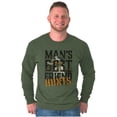 thumbnail image 3 of Mans Best Friend Hunting Fish Outdoor Men's Big & Tall Long Sleeve Graphic Tee Brisco Brands 2X, 3 of 5