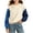Blue, variant on NEBWOAK Little Girls Colorblock Crewneck Sweatshirt, Loose Fit Drop Shoulder, Soft Stretchy in Blue,Size 7-8 T