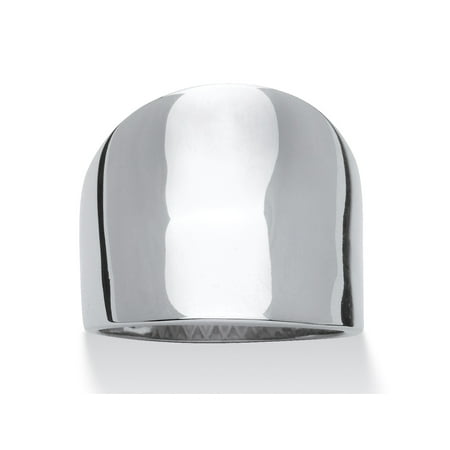 Concave Wide Band Ring - Stainless Steel Concave Cigar Band