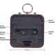 thumbnail image 5 of 2025 Latest Model Analog Alarm Clock Red Square Silent Small Metal Travel Alarm, 5 of 5