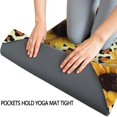 thumbnail image 3 of Leopard Sunflower Pattern Hot Yoga Mat Towel Non Slip for Hot Yoga - Quick-Drying Yoga Mat Cover with 4 Corner Pockets with Travel Bag - Hot Yoga Towel Non Slip Grip Moisture Wicking Sweat 70"x26", 3 of 6